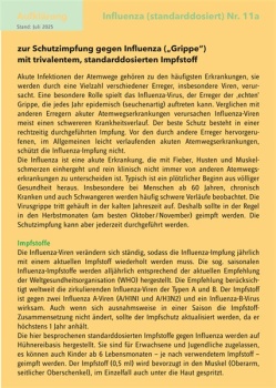 20 Aufklärungsbogen Influenza (3-fach) Nr. 11a