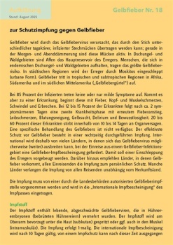 20 Aufklärungsbogen Gelbfieber Nr. 18