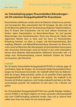 20 Aufklärungsbogen Pneumokokken-Konjugat (PCV20) Nr. 27a