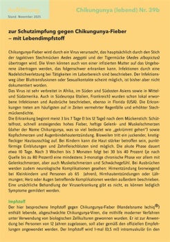20 Aufklärungsbogen Chikungunya (Lebendimpfstoff) Nr. 39b
