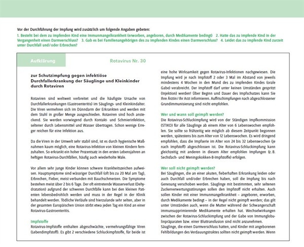 100 digitale Aufklärungsbogen