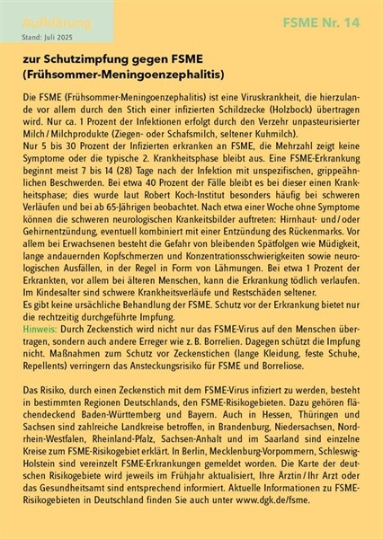 20 Aufklärungsbogen FSME Nr. 14