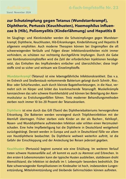20 Aufklärungsbogen 6-fach Nr. 23