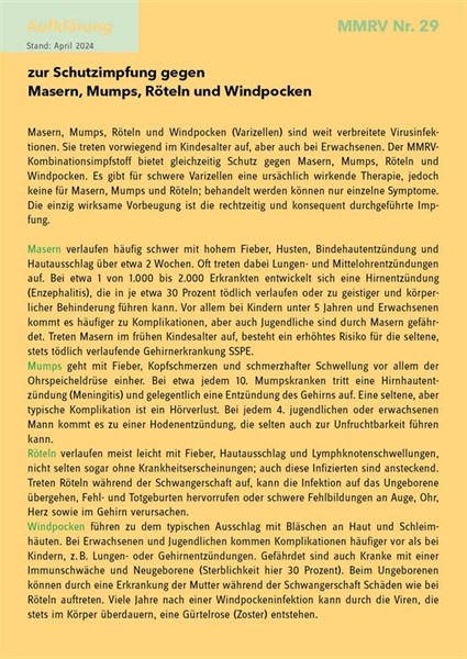 20 Aufklärungsbogen MMRV Nr. 29