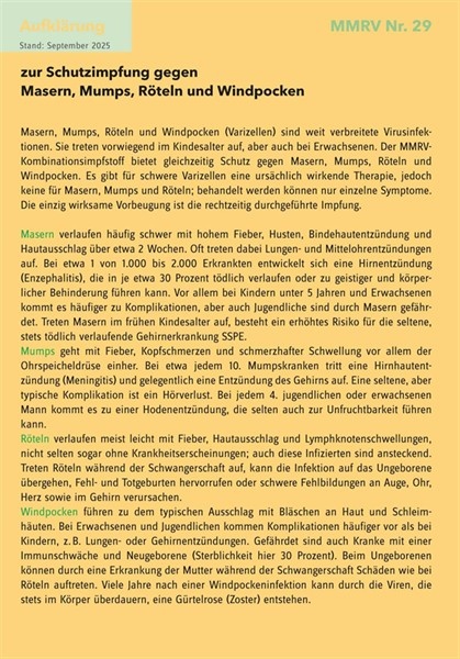 20 Aufklärungsbogen MMRV Nr. 29