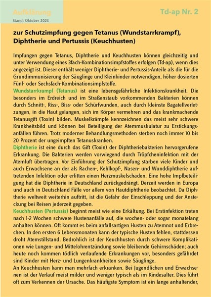 20 Aufklärungsbogen Td-ap Nr. 2