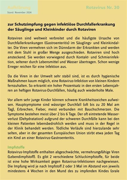 20 Aufklärungsbogen Rotavirus Nr. 30