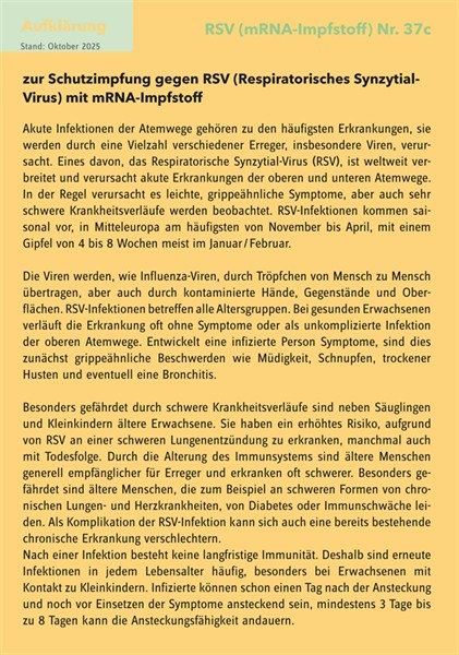 Aufklärungsbogen RSV (mRNA-Impfstoff)